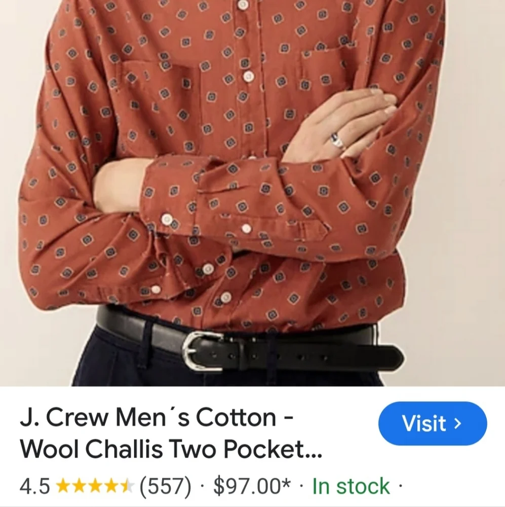 J.Crew Cotton Wool Challis two-pocket shirt  1 ea. 3 colors left Men's LG SO